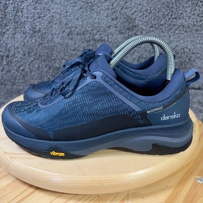 Dansko Makayla Waterproof Hiking Shoes Womens Size 7 Blue Low Top Vibram Outdoor