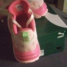 PUMA Unisex Kids Athletic Sneakers Pink Lace-...