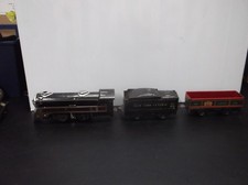 Vintage Marx O Gauge Tin Train Set Locomotive Cars Transformer 1950s -Read