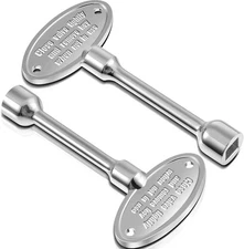 2 Pcs Universal Gas Valve Key Fireplace Key for Gas Fire Pits Polished Brass Rep