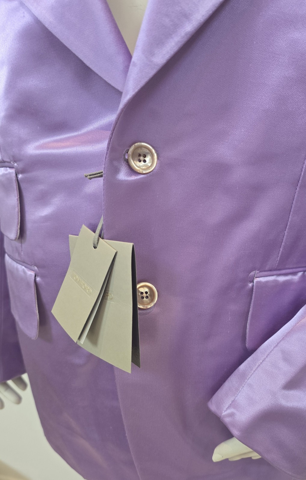 TOM FORD Atticus Mens Lilac Blazer Suit Jacket UK Size 40 EU 50 RRP £1999.99 image 10
