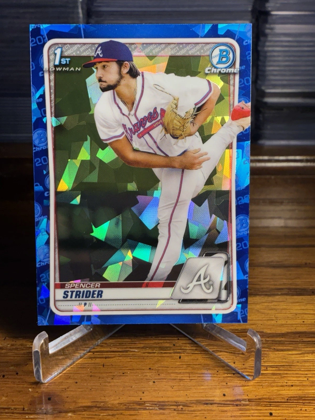2020 Bowman Draft Sapphire Spencer Strider 1st Bowman Chrome Atlanta Braves (B)