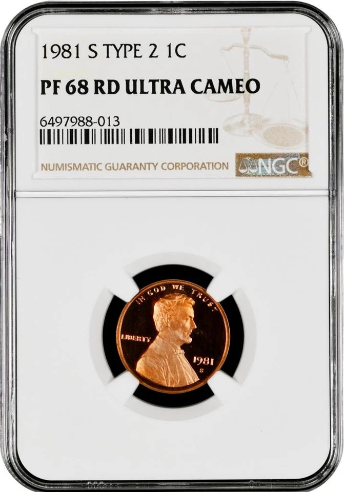 1981 S LINCOLN CENT PROOF TYPE 2 1C PF68 RD ULTRA CAMEO NGC PHOTOVISION SKU 3126 - Image 4 of 4