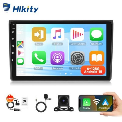 DAB+ 6+128GB 8core Android15 Carplay Autoradio Für Audi A4 8E 8H B6 B7 2000-2009