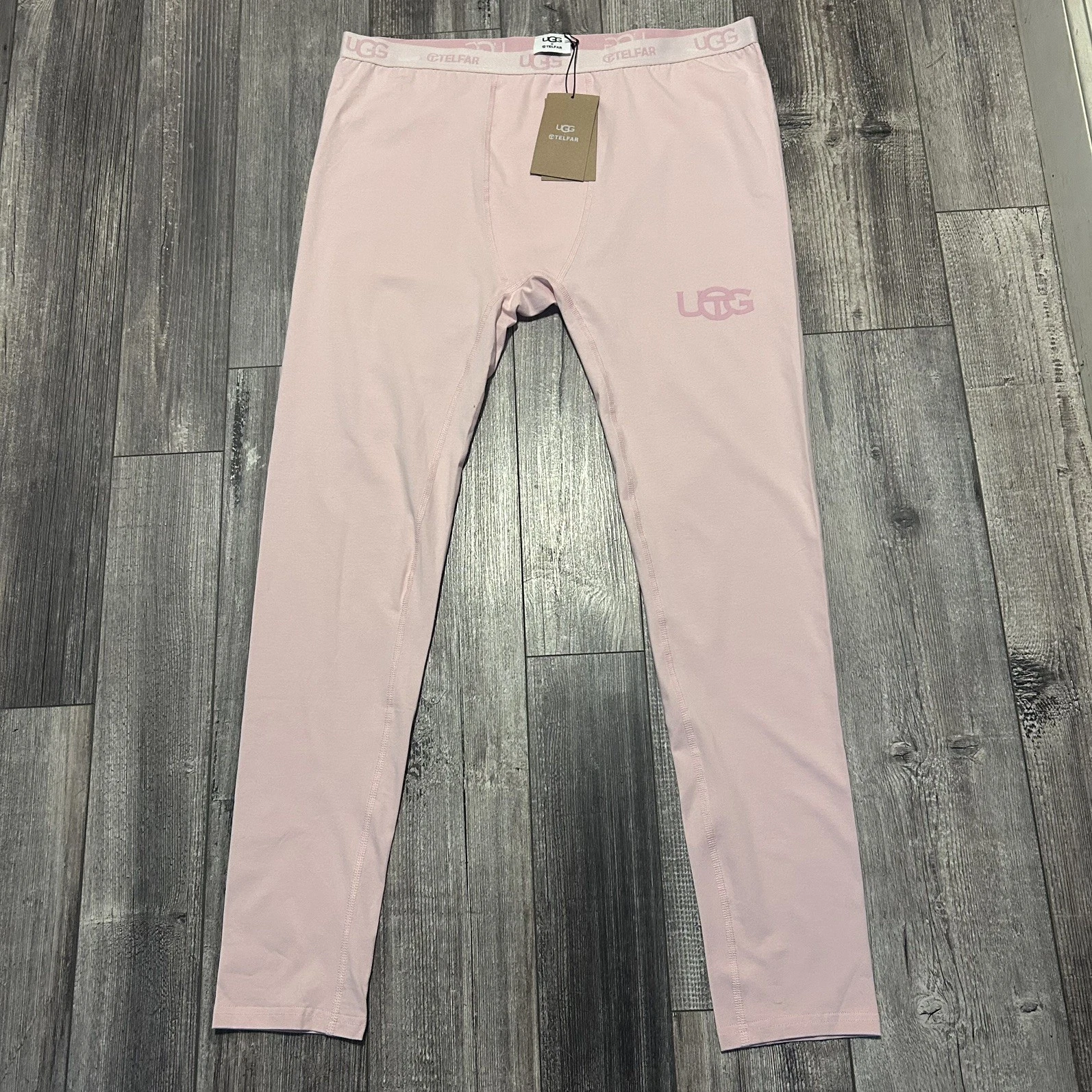UGG x Telfar Leggings XL Pink Soft Elastic Lightweight Base Layer NWT