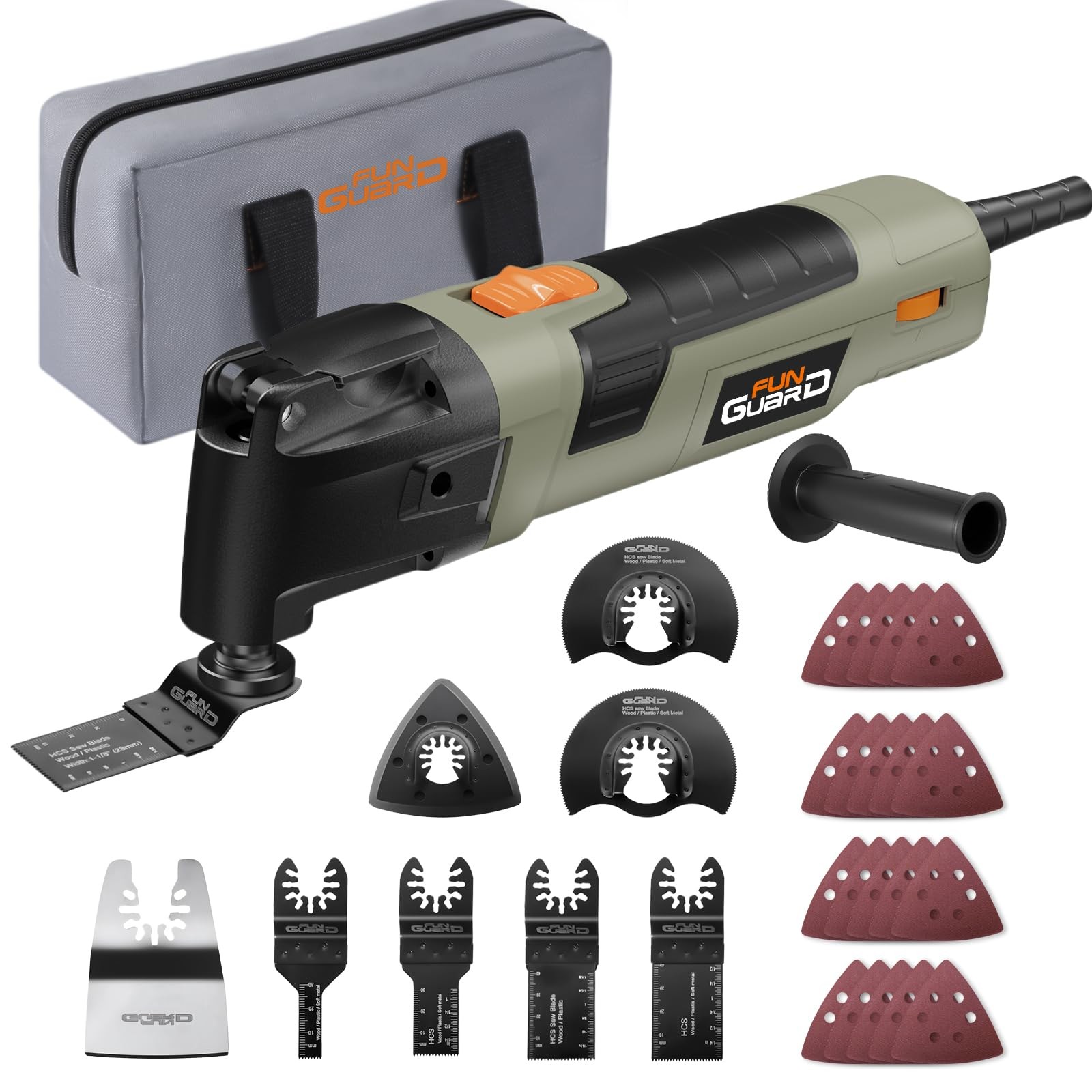 Oscillating Tool 300W, 6 Variable Speeds 22000 OPM Electric Corded Multi-tool...