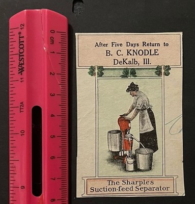 Travelstamps: US Advertisement for Sharples Suction Separator from Mail out 