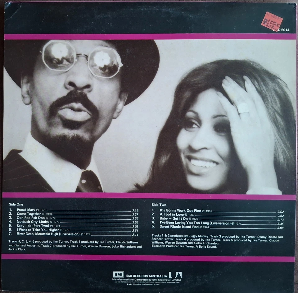 Ike & Tina Turner - The Very Best Of WRC 1976 Aussie 12 Track 12" LP M-/EX - Image 2 of 3