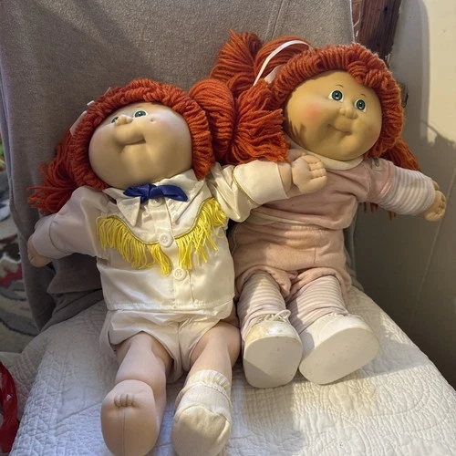 Vintage Cabbage Patch  Twins One Dimple Read Hair  1978/1982