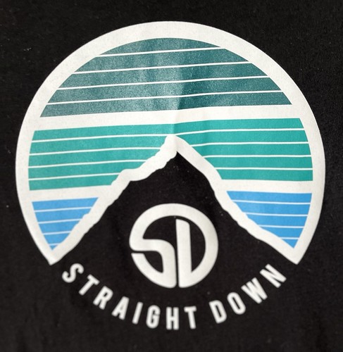 Straight Down Landscape T Shirt Mens Size 2X Black Short Sleeve Crew Neck Golf - Picture 3 of 9