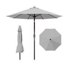 10FT Patio Umbrella Outdoor Market Umbrella with Crank and Tilt, 8 Flexible F...