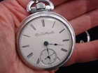 Antique 1893 Elgin Pocket Watch 11 j Runs Well 1/20 12k GF Chain - VERY NICE