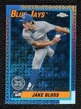 2025 Series 1 1990 Topps Chrome Silver Pack Blue Refractor 64/150 Jake Bloss 1b3