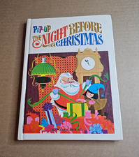 1970s "THE NIGHT BEFORE CHRISTMAS" POP-UP CHILDREN'S BOOK VINTAGE SANTA CLAUS