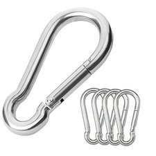 CAIDMOS 5PCS 3.15in Large Carabiner Clip, Stainless Steel Carabiner Heavy