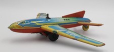Vintage Technofix Tin Toy Airplane – 1950s Western Germany Tin Plate Model