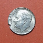 1964 D Roosevelt Dime Mint Error - Ragged Clip