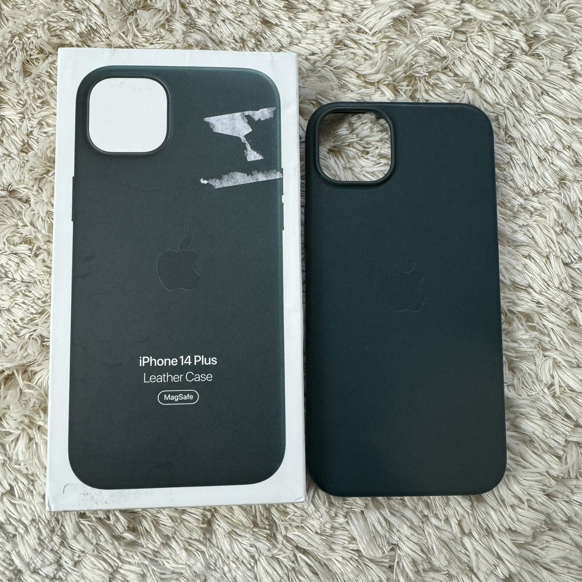 Apple Leather Case with MagSafe for iPhone 14 Plus - Forest Green