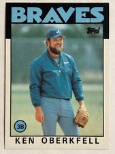 1986 Topps #334 Ken Oberkfell Atlanta Braves