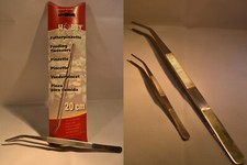 Hobby Futterpinzette Pflanzenzange Edelstahl gebogen Terrarium Aquarium