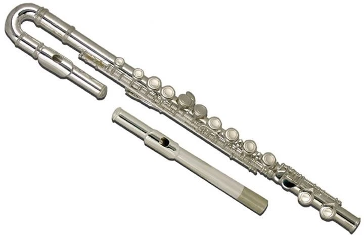 COMET 400134 FLAUTO TRAVERSO IN DO CON DOPPIA TESTATA ARGENTATO e astuccio - Immagine 2 di 3