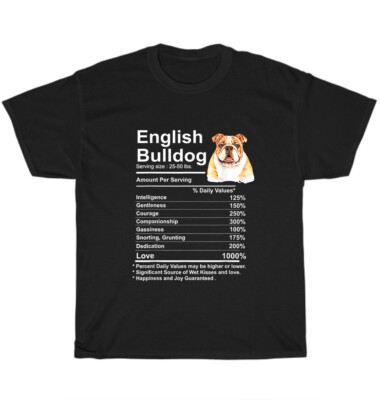 English Bulldog Facts Funny English Bulldog Dog Lover T-Shirt