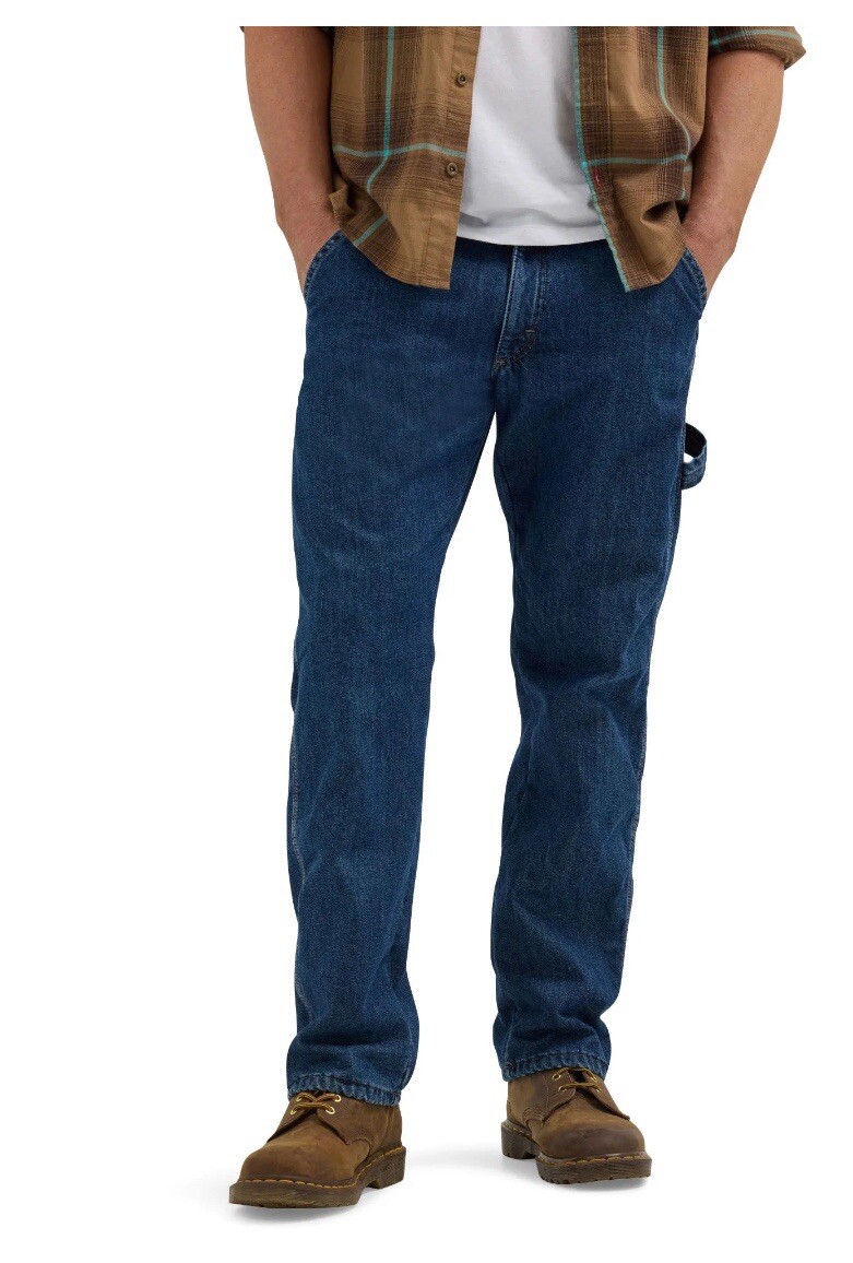 Wrangler 42x30 NWT Men's Relaxed Seat Thigh Fleece Lined Carpenter Jeans
