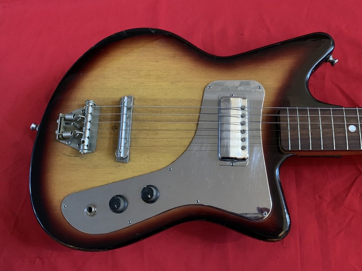 Vintage Teisco Electric Guitar Round Saddle Bridge Harmony Kawai