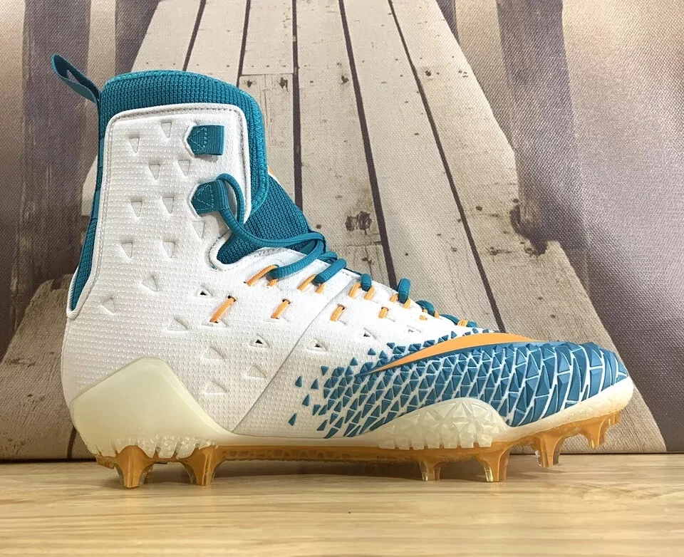 Nike Force Savage Elite Men Size 12.5 Football Cleats Miami Dolphins AJ6603-104 - Image 4 of 4