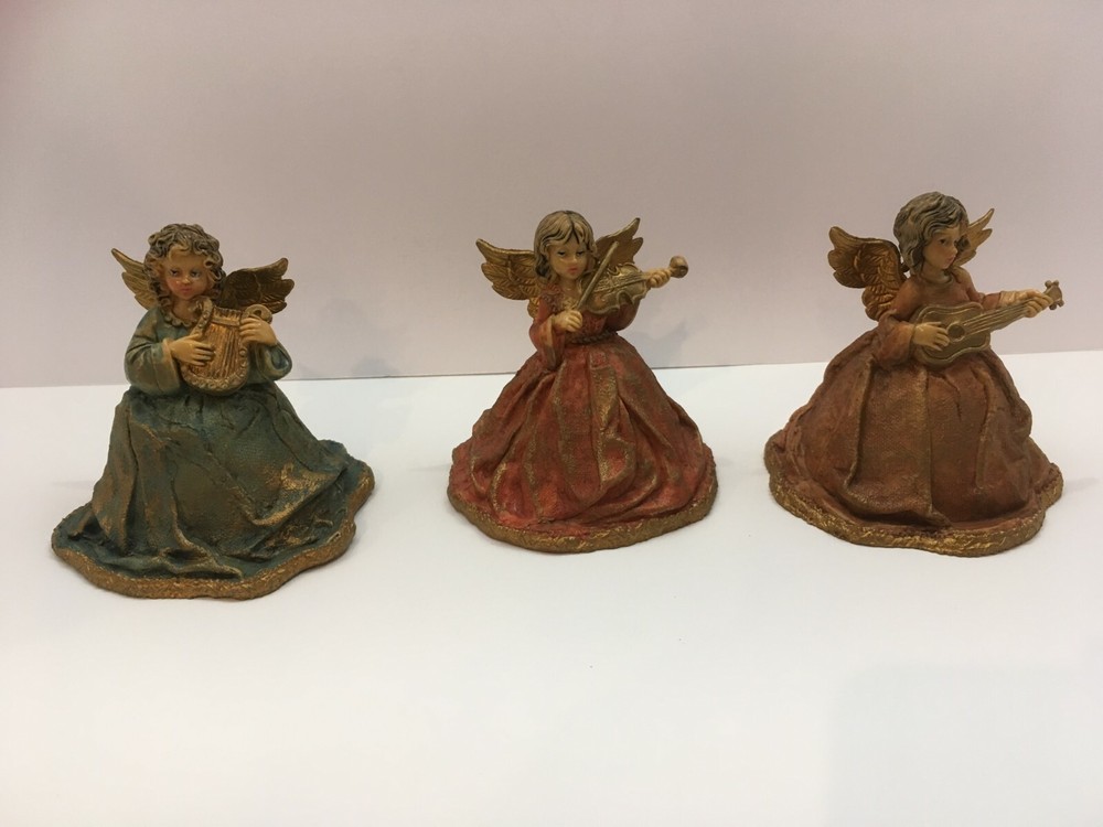 Three ANGELS  PLAYING Musical Instruments ~3 1/2