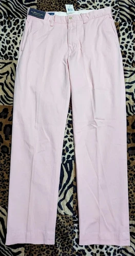 new  tags NWT POLO RALPH LAUREN SUFFIELD Pink Chino Pants Mens 32x30 #A65