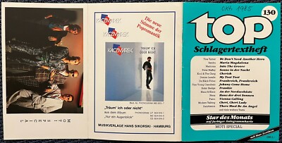 top Schlagertextheft Nr. 130, mit Autogrammkarte ''Moti Special''
