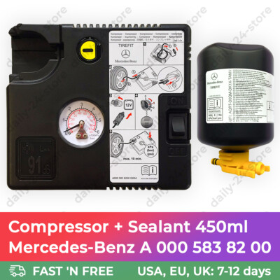 Mercedes-Benz Air Tire Pump Compressor Tirefit A0005838200 Sealant 