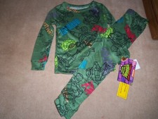 NEW, BOYS SIZE 4 TEENAGE MUTANT NINJA TURTLES 2 PIECE PAJAMA SLEEP SET