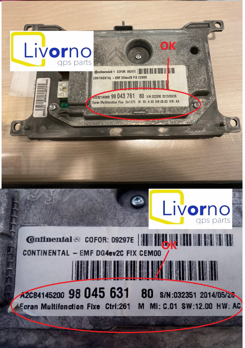 Écran LCD De Rechange Pour Peugeot 508 Et DS5 - Compatible OEM 9804376180 9804563180