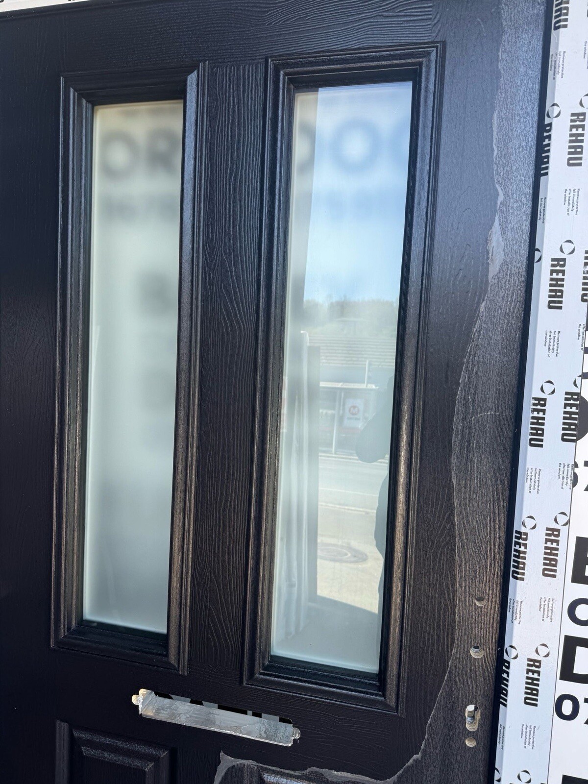 NEW EXTERNAL BLACK SOLID CORE COMPOSITE DOOR 995x2085MM *1602 | eBay UK