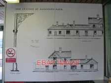 PHOTO  (PART OF) ARCHITECT'S DRAWING OF HASSOCKS RAILWAY STATION BEFORE THE VAND
