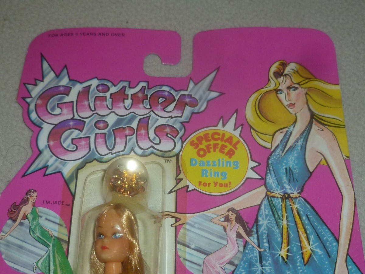 NEW ON CARD LESNEY VOGUE DOLLS GLITTER GIRLS GOLD AMBER DOLL RING