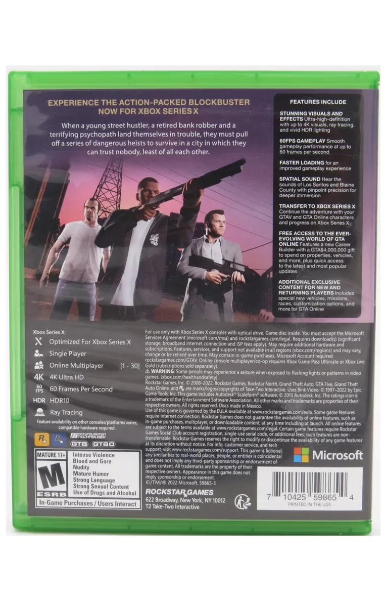 GTA V (Xbox 360) Edition on Xbox Series X 