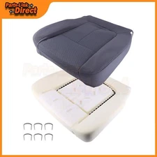 New DRIVER BOTTOM SEAT COVER STEEL GRAY & Foam Cushion For FORD F-150 2011-2014