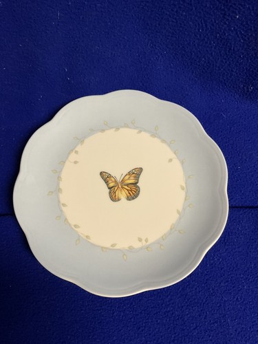 Set of 4 Lenox Butterfly Meadow 8-1/8" Scalloped Dessert Plates Original Box - Picture 2 of 10