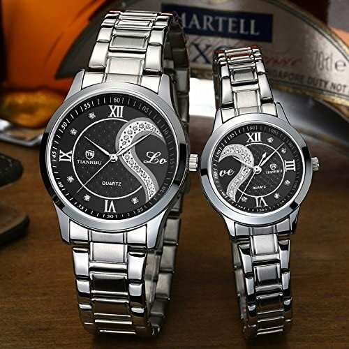 Romantic His and Hers Quartz Analog Wrist Watches Gifts Set for Lovers Set of 2 - Picture 2 of 7
