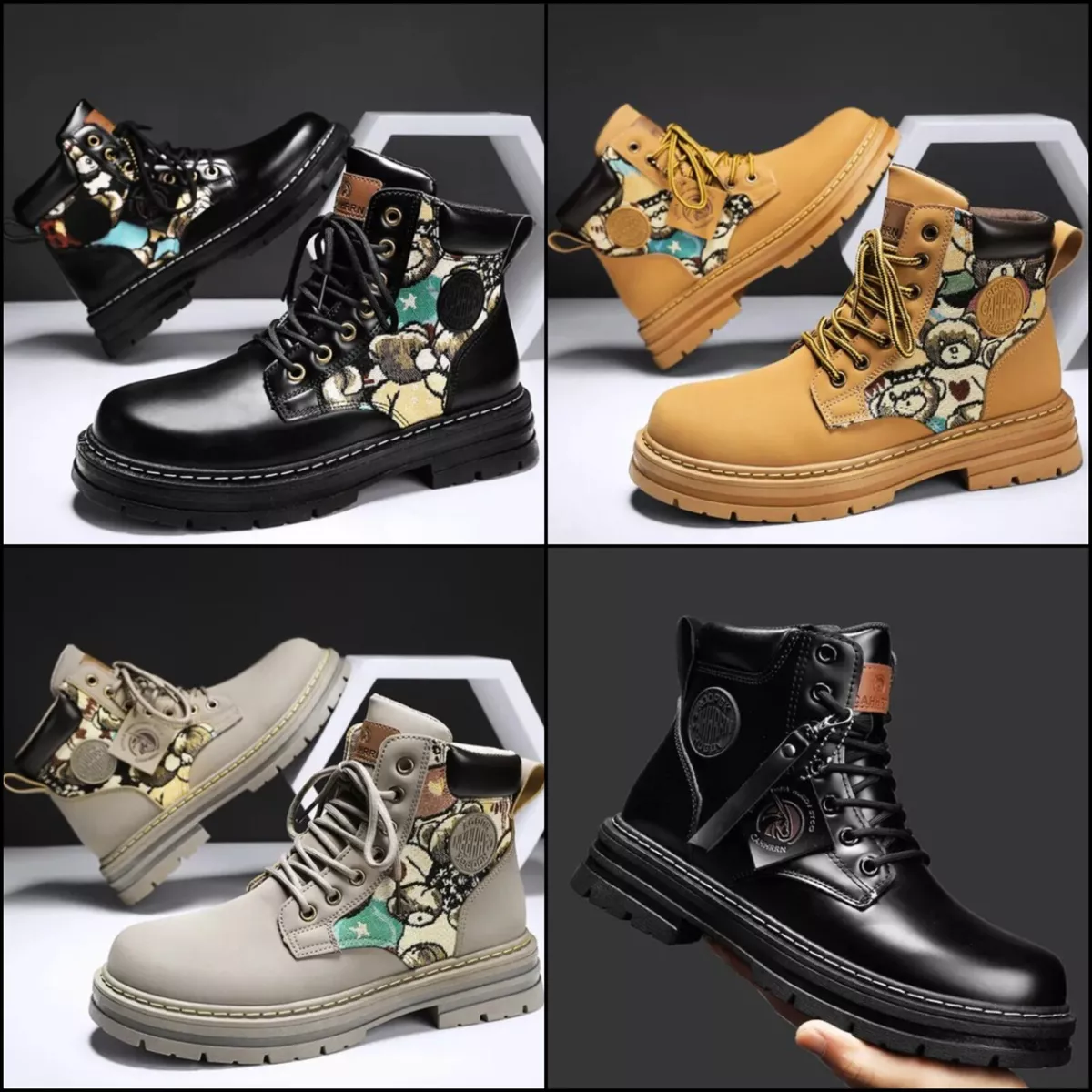 Original Stylish Black Street Fashion Boots Boot Boot Shoes Mens Women