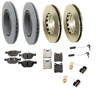 Mercedes W210 E55 Amg 99-02 Brake Kit Front+rear Rotors Pads & Sensors on sale Mercedes W210 E55 Amg 99-02 Brake Kit Front+rear Rotors Pads & Sensors on sale