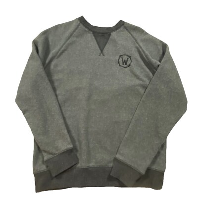 Blizzard World of Warcraft Crewneck Fleece Sweatshirt XL Dark Grey Very Good