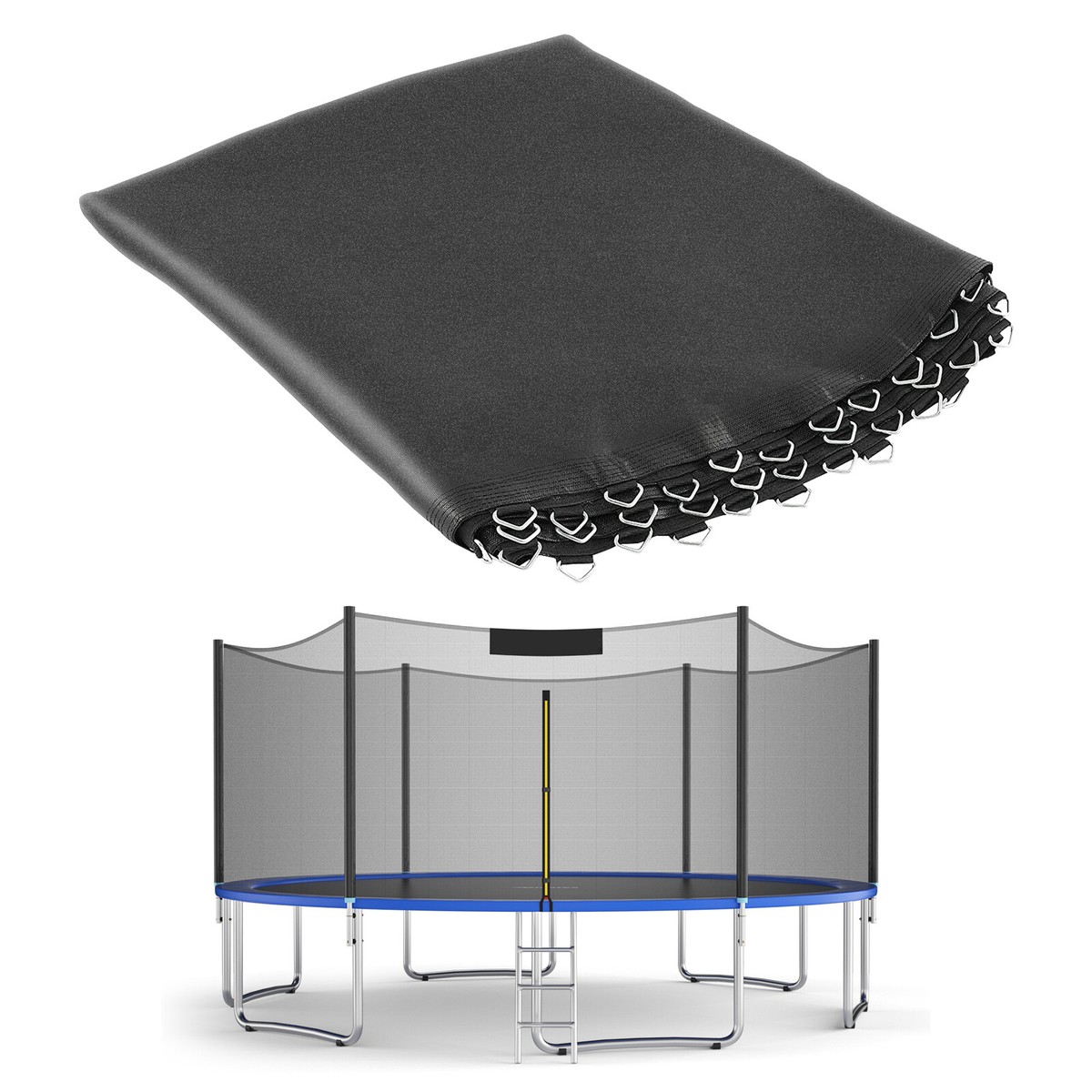 Costway Replacement Trampoline Mat Fit 14ft Frame w/80 V-Hooks 