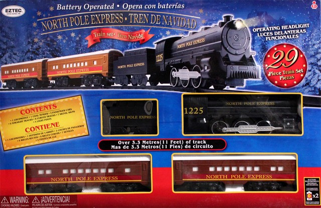 holiday time north pole express train set