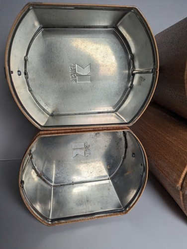 Vintage Kromex Chrome and Wood Grain Metal Canister Set Sugar,Coffee,Tea,Flour - Picture 14 of 19