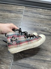 Vintage 1994 Keds Looney Tunes - Tasmanian Devil Plaid Hi-Tops Size 7 Womens
