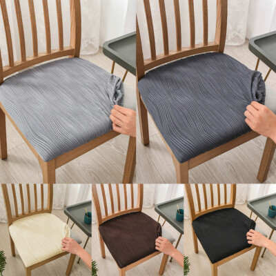 Striped Elastic Seat Pads Chair Cushion Cover Square Garden Home Kitchen  Office↕